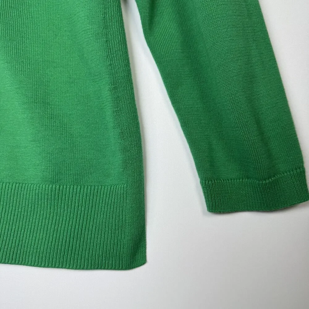Talbots Petite Medium Green Cardigan Sweater Button Front Long Sleeve Preppy - Picture 9 of 13